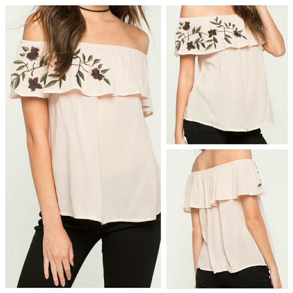Tops - Mauve Off Shoulder Top